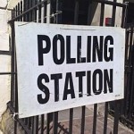 Polling station sign