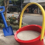 bucket and spade sculpture