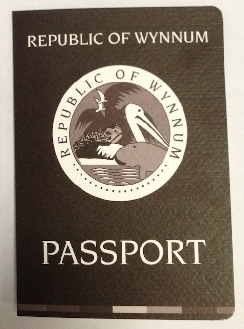 Republic of Wynnum passport front cover