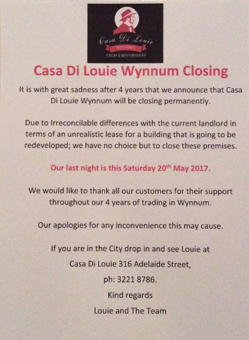 casa di louie closure letter