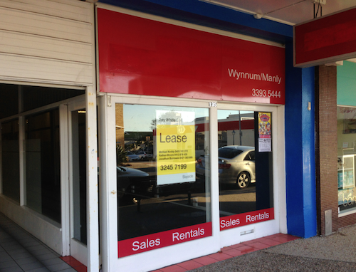 empty shop Bay Terrace Wynnum